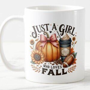 Just A Girl Who Loves Fall Mug 15 OZ